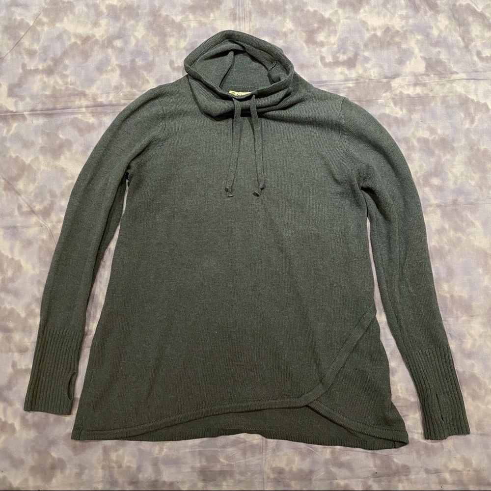 DAKINI cowl neck tunic green sweater